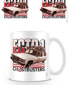 TAZA LOS CAZAFANTASMAS ECTO 1 COCHE CLÁSICO CERÁMICA